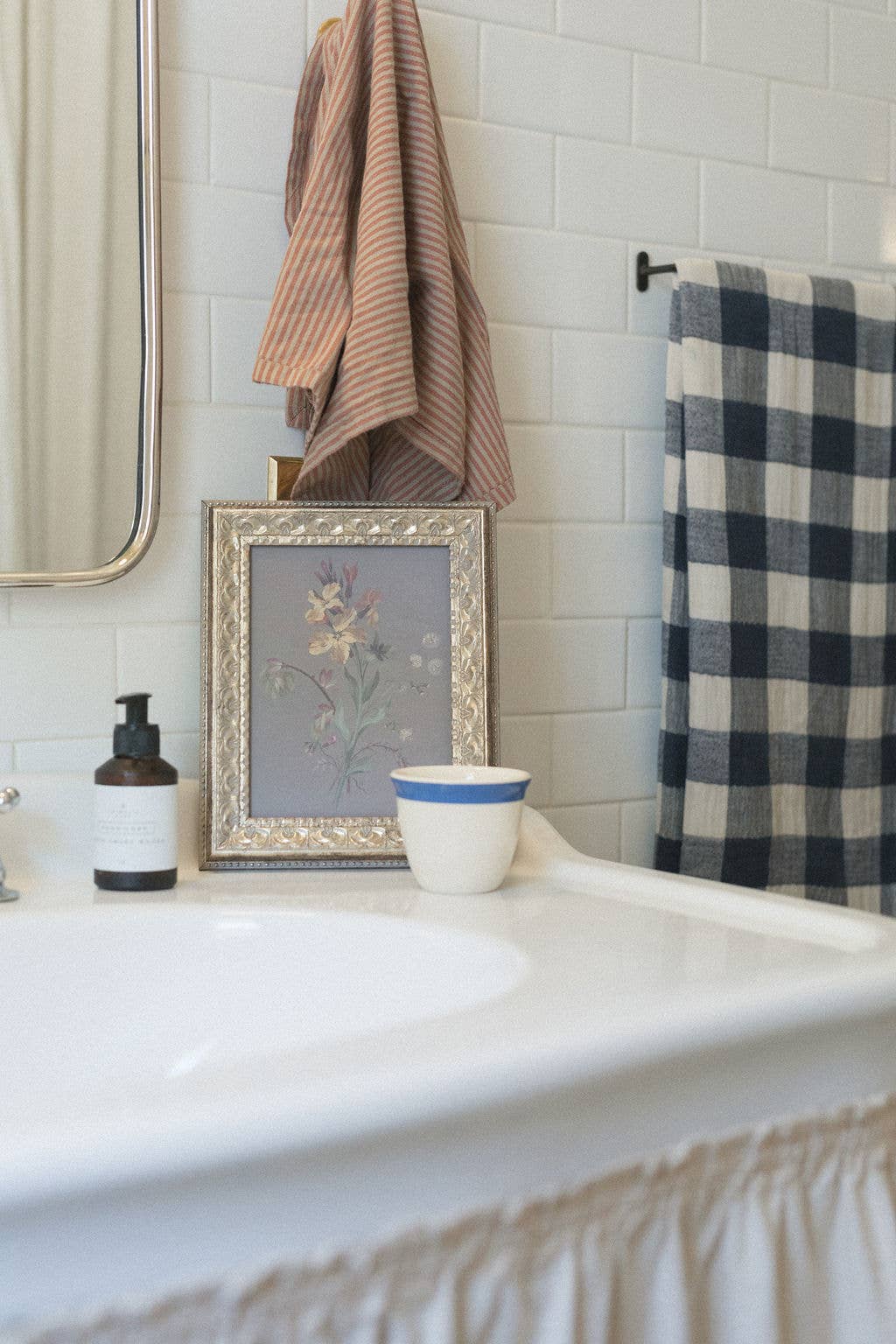 French Wildflowers Framed Antique Art - 5x7