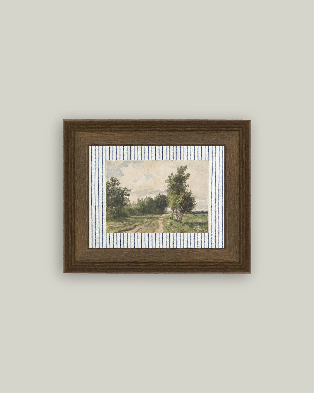 Provence Landscape Framed Antique Art - 10x8