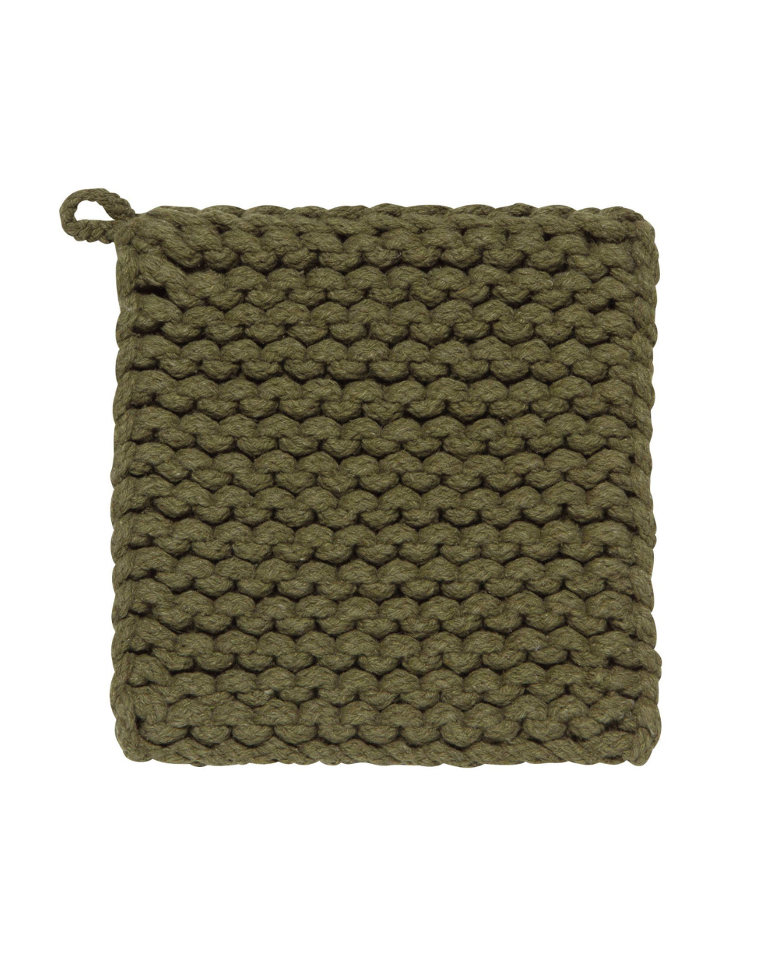 Knit Potholder - Olive Branch