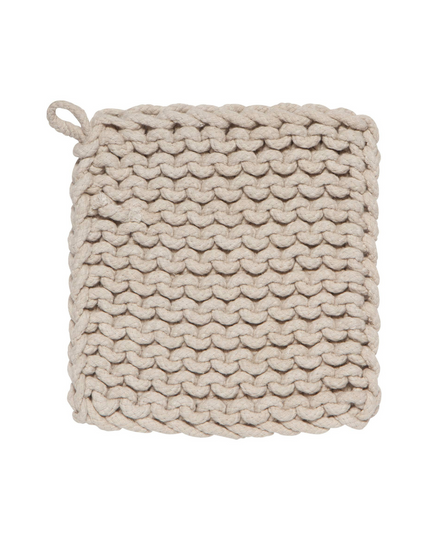 Knit Potholder - Dove Gray