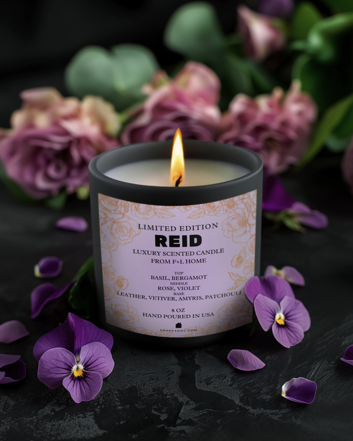 Limited Edition Reid 8oz Soy Luxury Candle from F+L Home