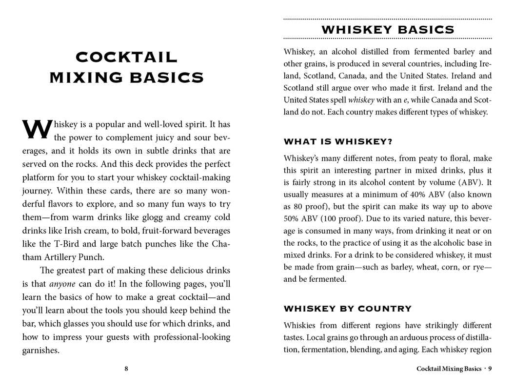 Whiskey Cocktail Cards A–Z - Card Deck