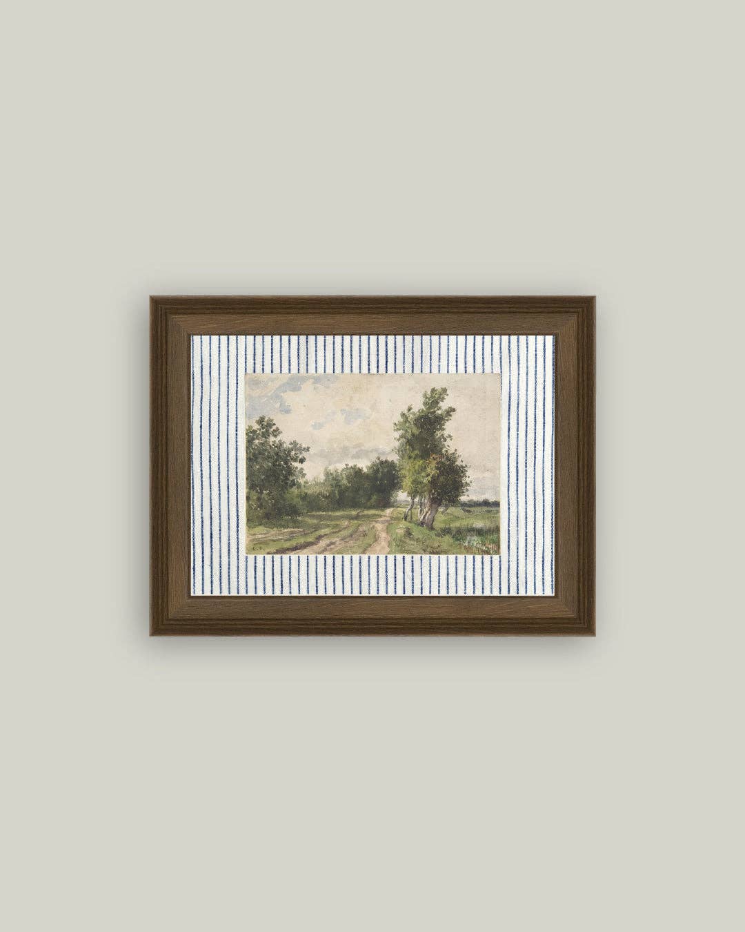 Provence Landscape Framed Antique Art - 10x8