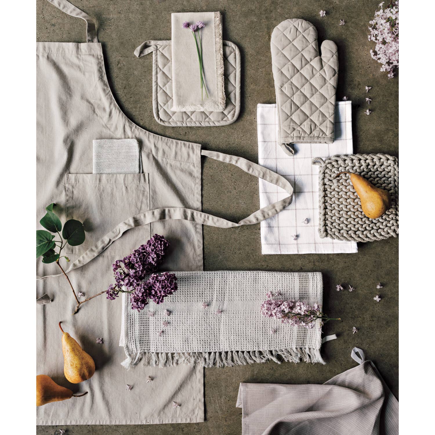 Knit Potholder - Dove Gray