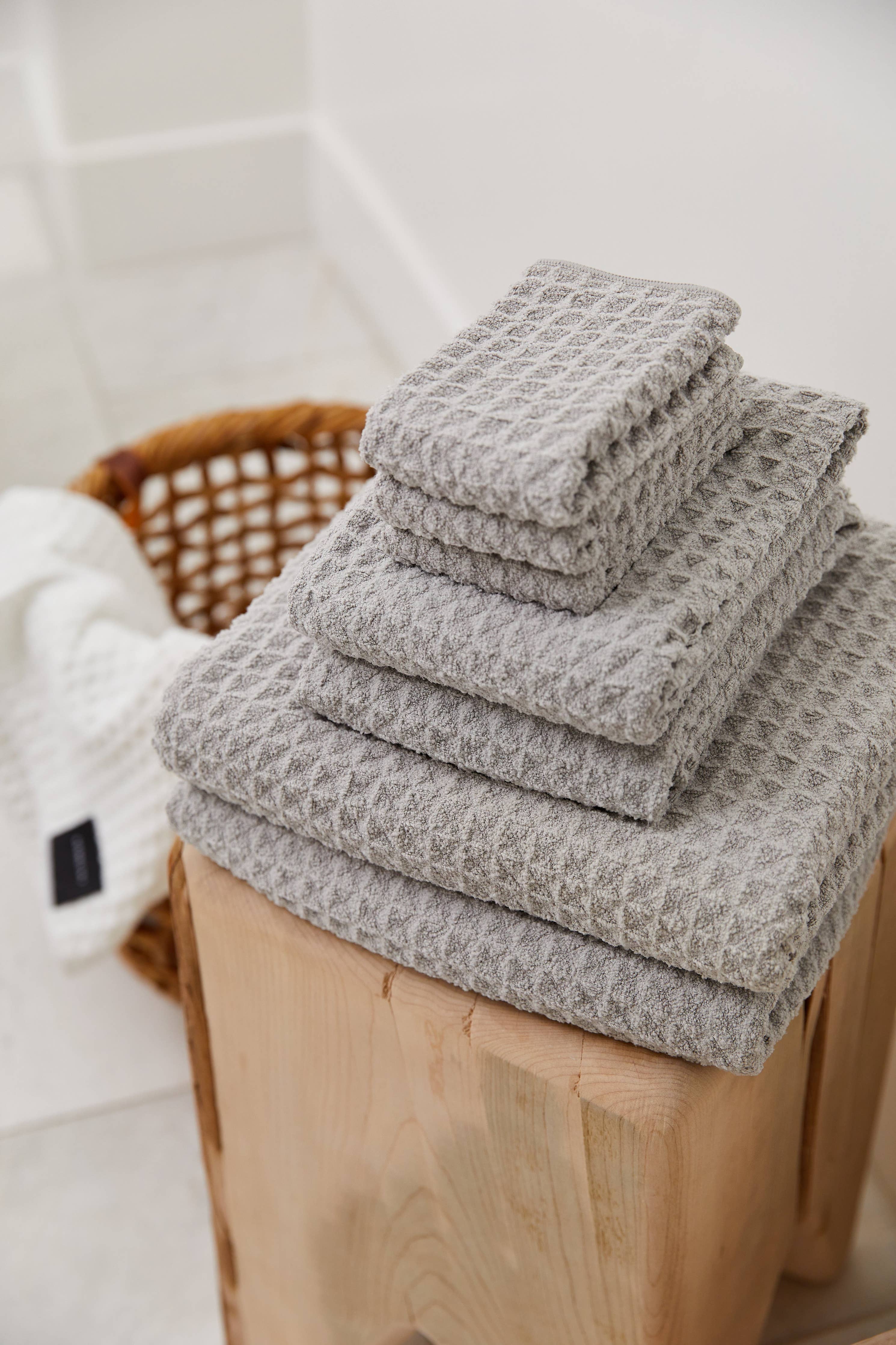Hand Towel - Stone Waffle