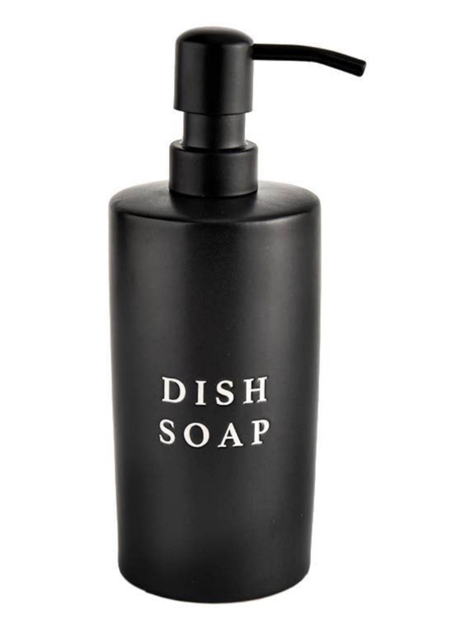 The Stoneware Dish Soap Dispenser - Black features 