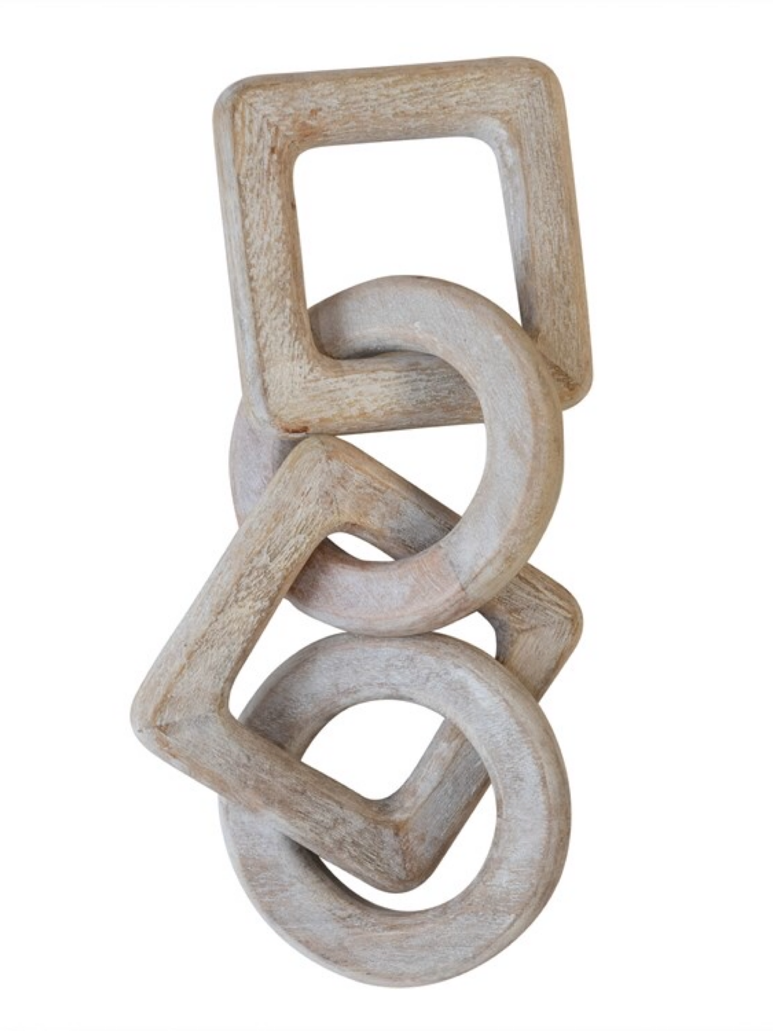 Wood Chain Decor - Whitewashed